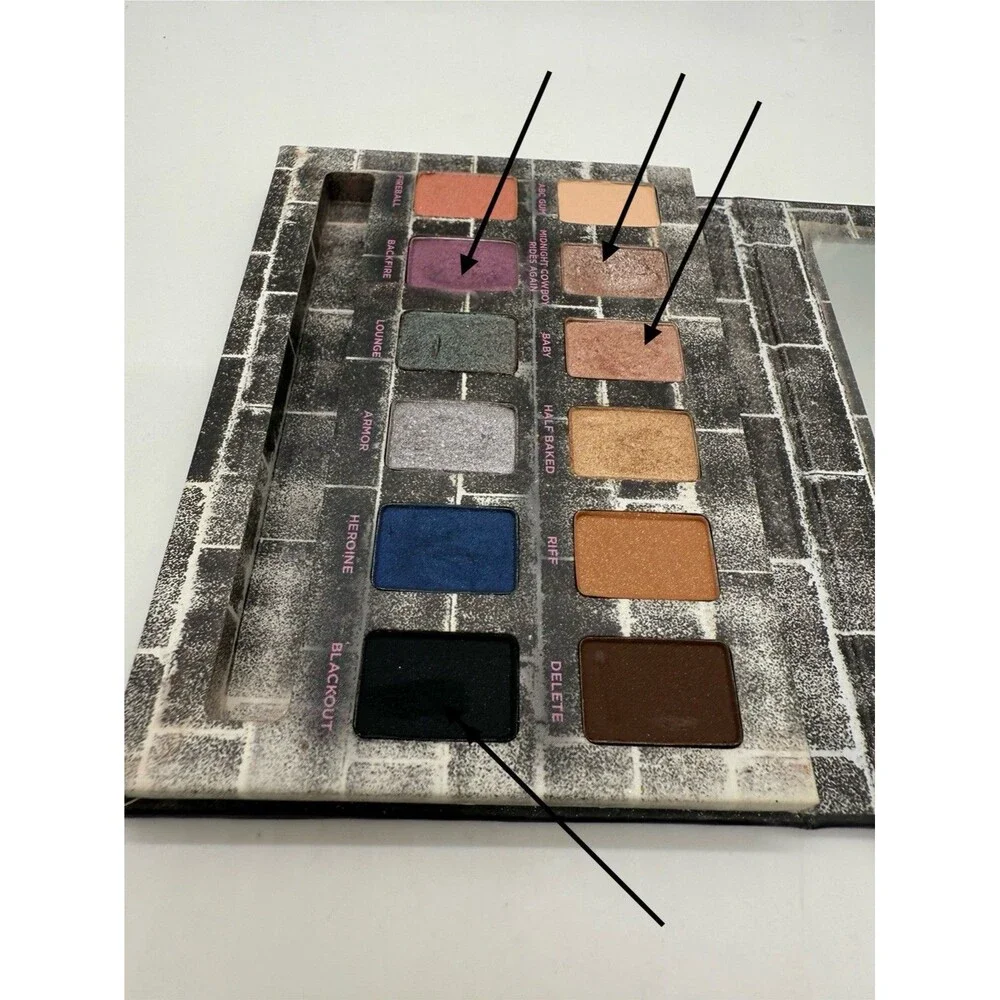 Urban‎ Decay Eyeshadow Palette Nocturnal Shadow Box & 7 Brushes Blue Read Descrp